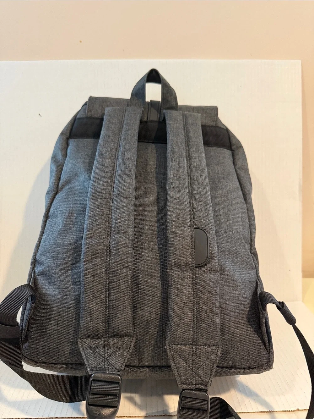 New-Herschel Supply Company Dark Gray/BlackCanvas Backpack with Magnetic Closure